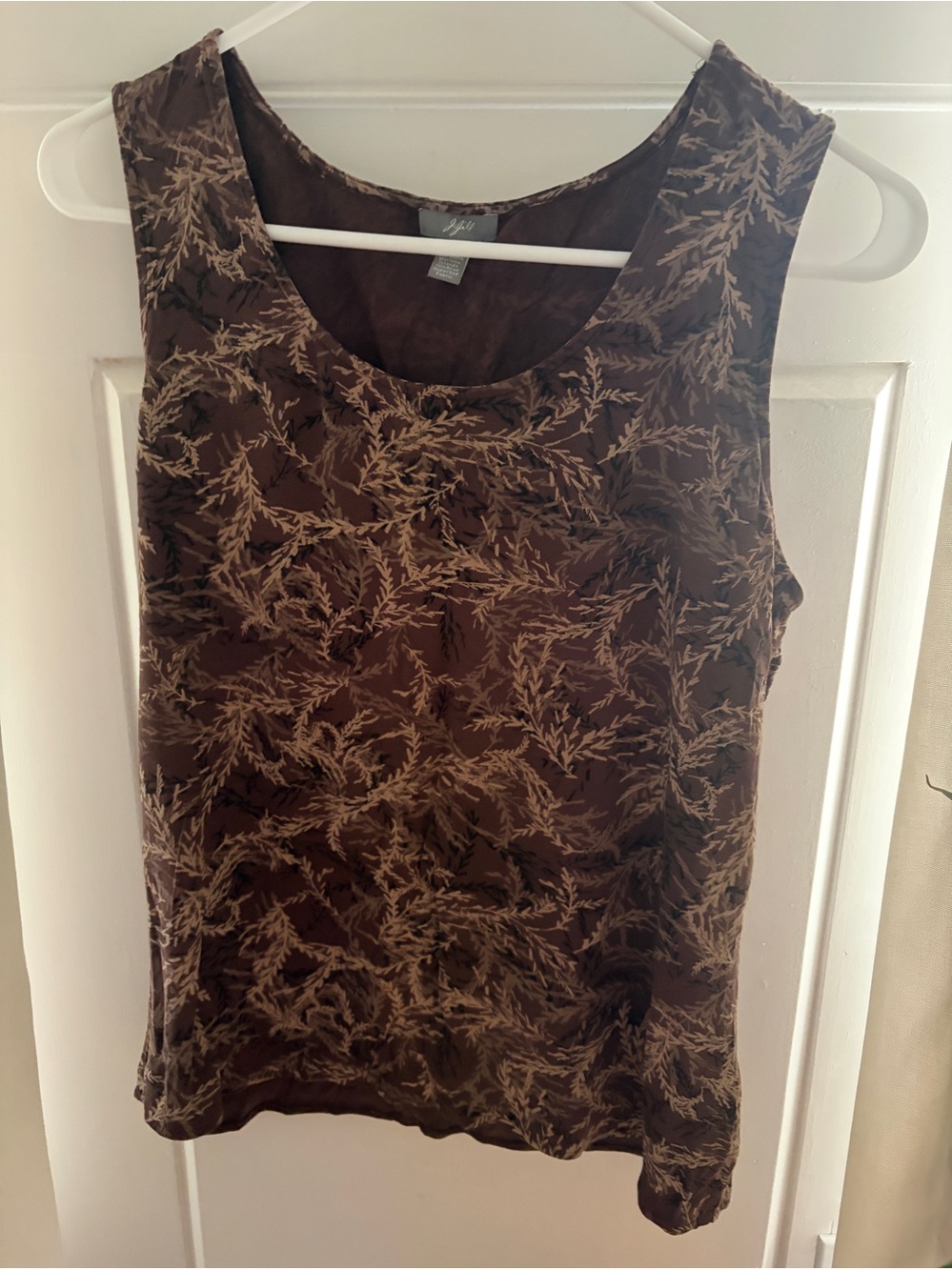 J. Jill Stretch Brown Blouse Size M